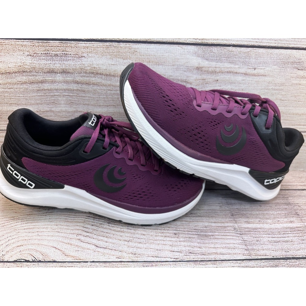 Topo Athletic Ultrafly 4 Women's Wine Purple Lace Up Running Shoes Size 8 - Picture 4 of 9